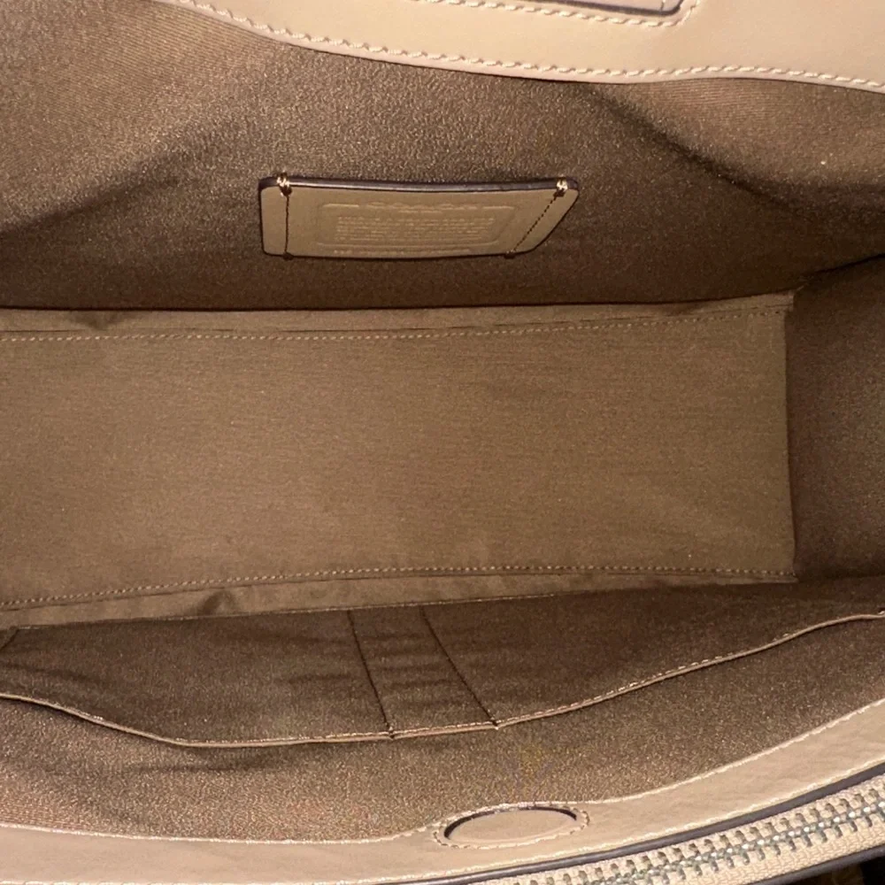 Coach Tan Leather Tote Bag - Picture 6 of 13